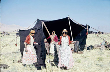 遊牧民の黒テント