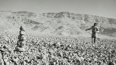 耕地の境界を記した土盛と種まき