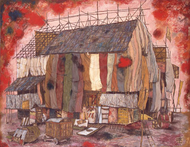 サーカス小屋1（1960年）1303×1620ミリ油彩