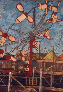 回転飛行1957年1433×１120ミリ油彩