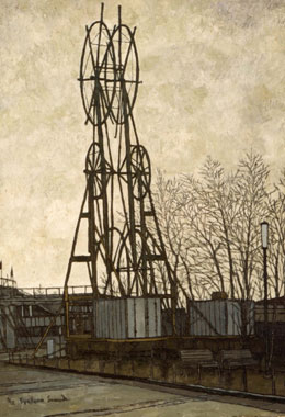 遊園地にて　1975年　455×333ミリ油彩