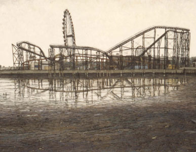 谷津の遊園地　1980年805×1600ミリ油彩