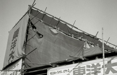 テントの梁組み