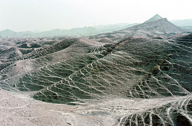 遊牧民の羊とヤギが通る家畜道